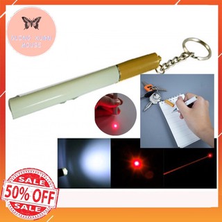 Bút viết đa năng 4in1 móc khoá - đèn led - đèn laze - bút