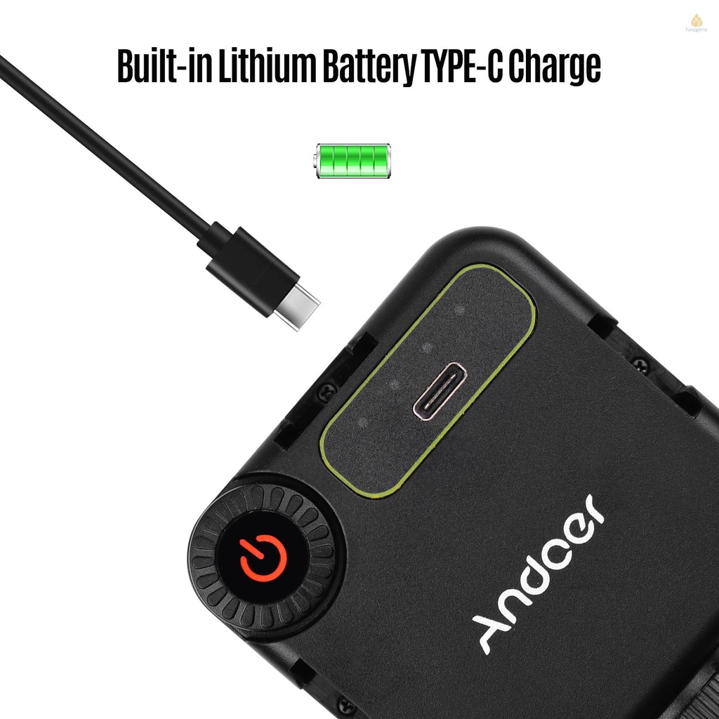 Đèn Hồng Ngoại Mini Andoer IR49S Có Thể Sạc Lại Với 3 Giá Đỡ Cho Máy Quay Video Reco