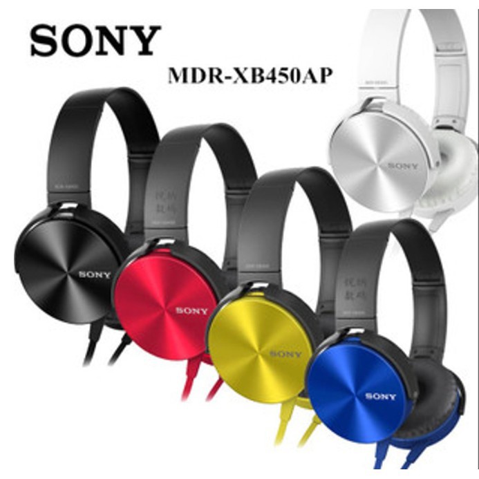 Tai nghe chụp tai có dây có mic sony 450AP extra bass jack 3.5 cho điện thoại/ máy tính bảng/ laptop