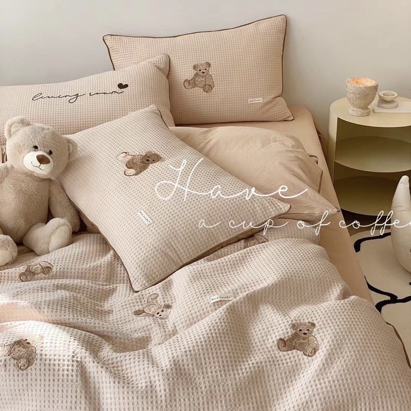 FULL 2 TONE TRẮNG/BEIGE Chất liệu CAO CẤP COTTON HỮU CƠ