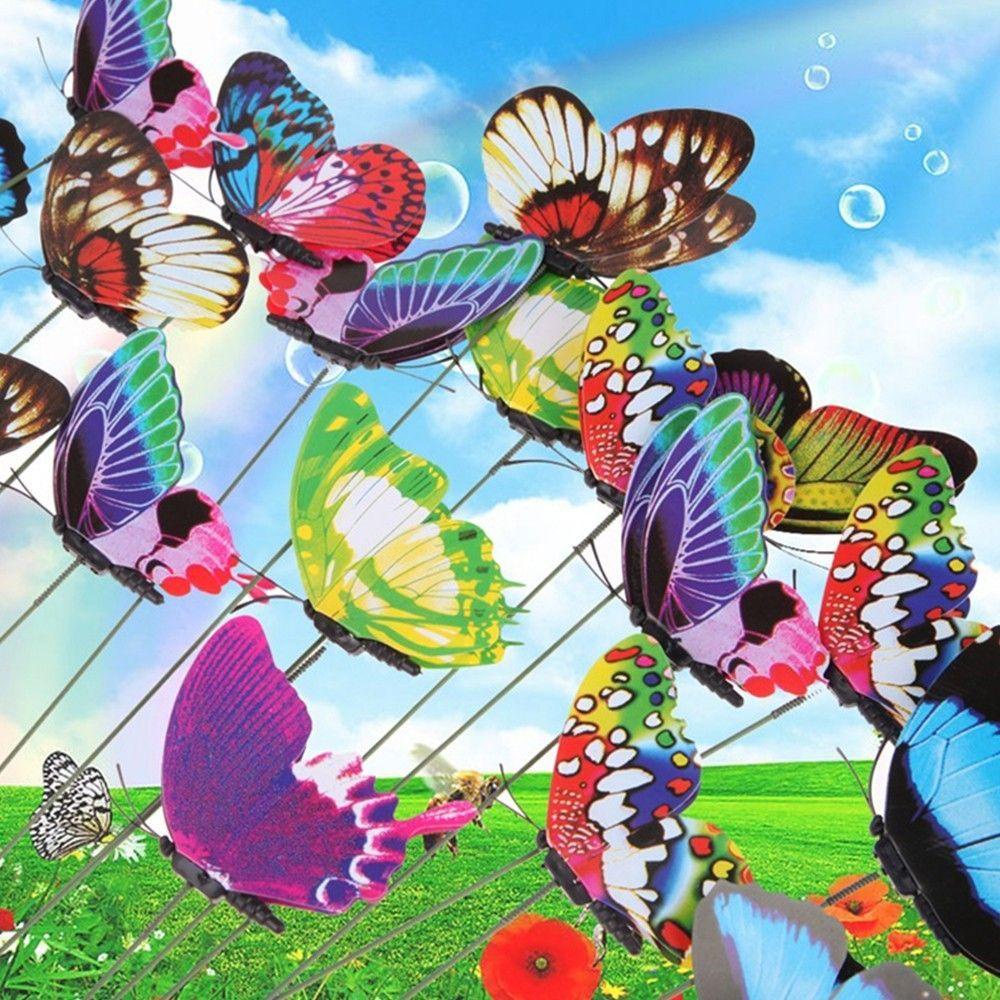 Set 20 Bươm Bướm Màu Sắc Ngẫu Nhiên Dùng Trang Trí Vườn
