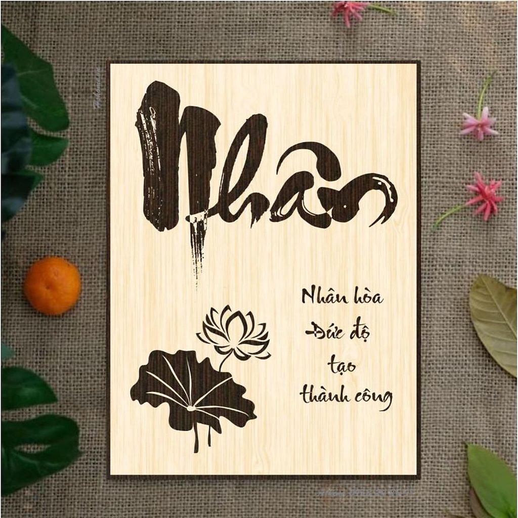 Tranh gỗ thư pháp nhiều mẫu chữ bình an, chữ hiếu, chữ thọ, chữ lộc, chữ nhân, chữ nghĩa kiểu họa tiết