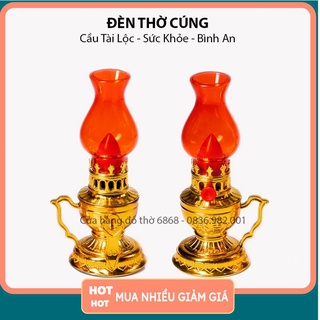 Đèn Thờ Cúng, Đèn Thờ trang trí bàn thờ ngày Tết, Đèn cầy dùng pin
