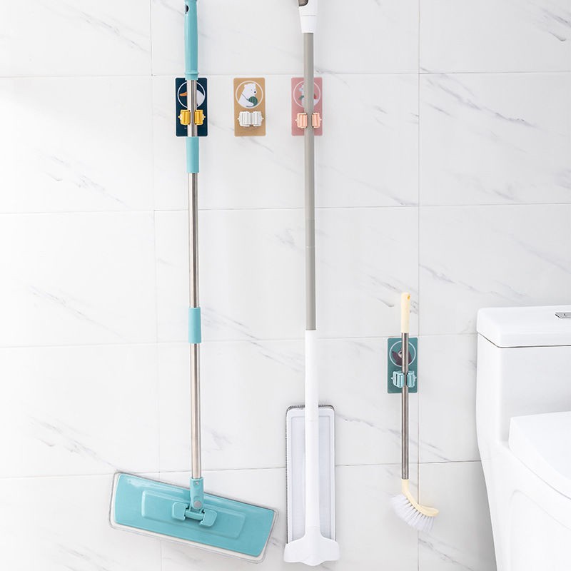 Móc Treo Cây Lau Nhà Gắn Tường Không Để Lại Dấu Vết Họa Tiết Hoạt Hình Sáng Tạo