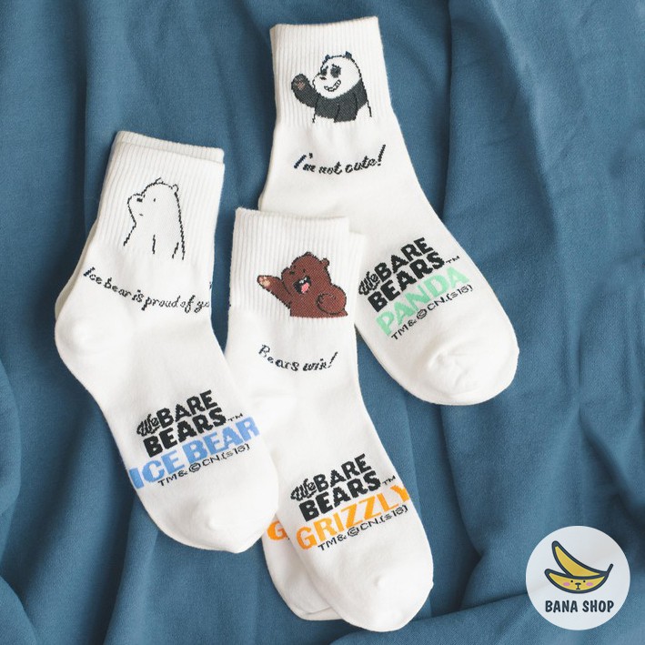 Vớ tất cao cổ anh em gấu Bare Bear Chúng tôi đơn giản là gấu