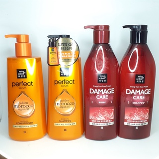 Dầu gội/ xả Mise Damage Care Sleek & Smooth Đỏ / Serum Golden Morocco Argain Oil Original Vàng 680ml