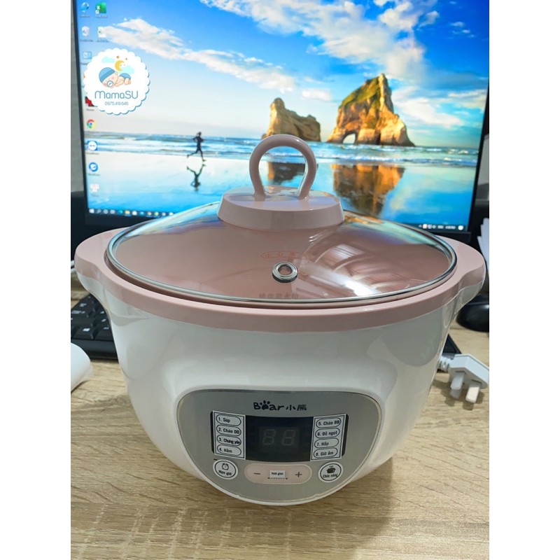 Decal dán Tiếng Việt bảng điều khiển nồi nấu cháo Bear 1,6L và 0,8l
