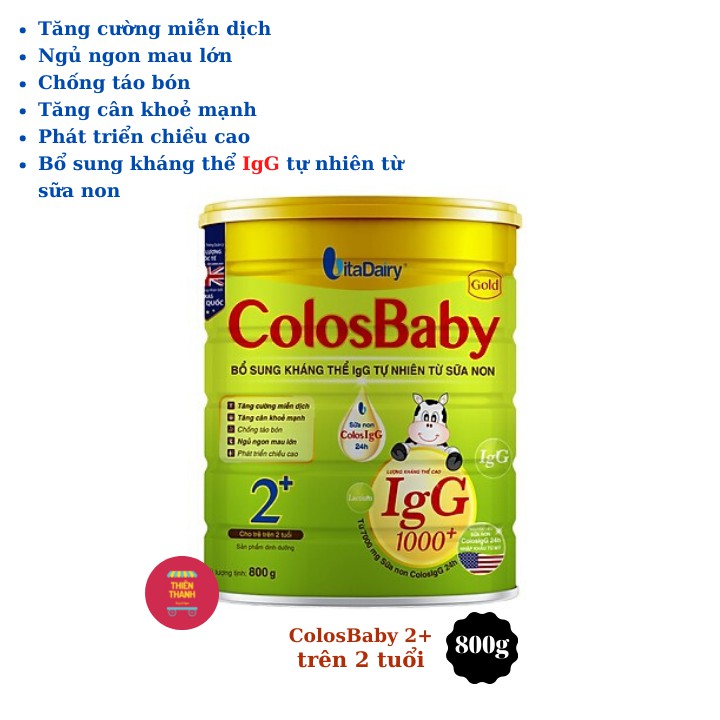 Sữa bột COLOSBABY GOLD 2+ 800G-ib giá ưu đãi