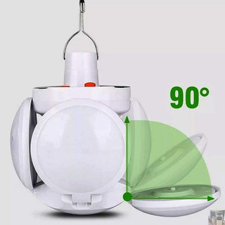 Bóng đèn led tích điện, năng lượng mặt trời hình 4 Cánh Hoa có thể đóng mở (40W)