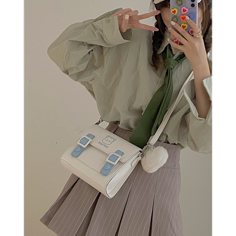 Túi Xách Đeo Vai Kiểu Vuông Nhỏ Thời Trang Pháp Quý Phái