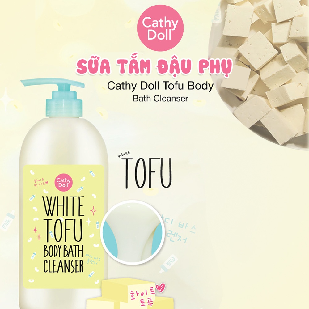 [Mã LTP50 giảm 50000 đơn 150000] Sữa tắm đậu phụ Cathy Doll White Tofu Body Bath Cleanser 750ml