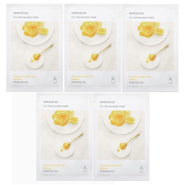 Trả Giá 150K] Combo 10 Mặt Nạ Mật Ong Innisfree My Real Squeze ...