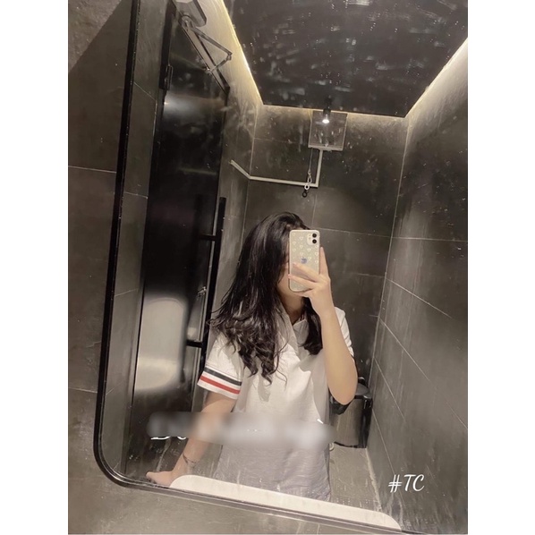 Áo polo phối sọc tay TC6