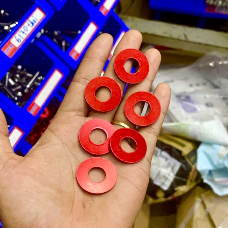 Lông đền inox 304  lông đề đỏ 6ly  10ly 12ly gắn bửng mõ dè hộp sên lốc máy áo xe