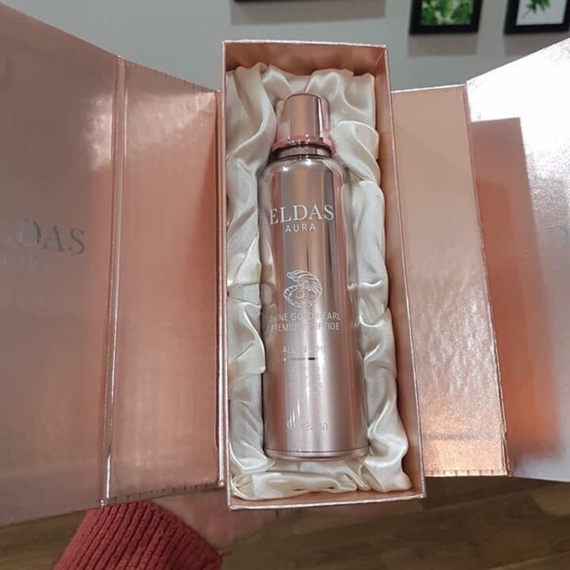 Tinh chất 4 in 1 Eldas Aura shine gold pearl premium peptide