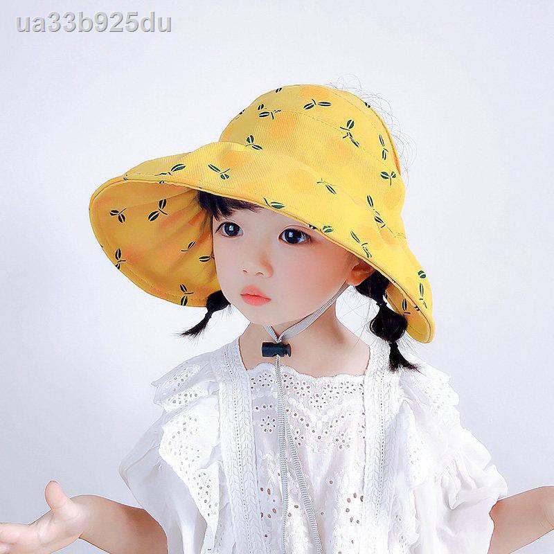 mũ em béphụ kiện cho bé✁Mũ trẻ em mùa hè kiểu mỏng vành lớn chống nắng bé trống trên đầu thời trang cô gái công