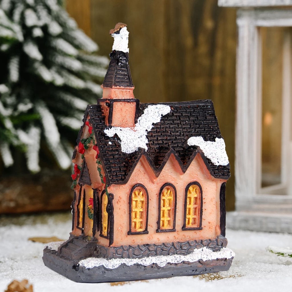 Epoch Đồ trang trí Ngôi Nhà Đèn Led Mini Màu Dạ Quang Dùng Trang Trí Nhà Cửa Dịp Giáng Sinh