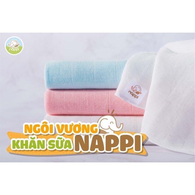 NAPPI - khăn sữa cho bé( hộp 6 chiếc) ( Made in Thai Lan )