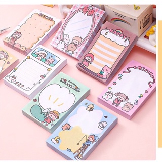[COMBO 3 CÁI] Giấy note 80 tờ ghi chú hoạt hình bé gái