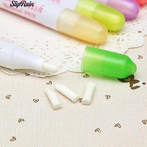 [Hàng mới về] Bút Tẩy Vết Sơn Lem Trên Móng Tay Có 3 Đầu Thay Thế
