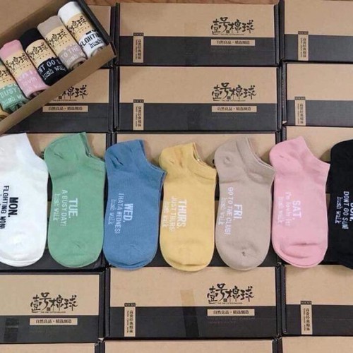 TẤT TUẦN NAM, NỮ_ SET 7 ĐÔI , ĐI CHO CẢ TUẦN KHÔNG TRÙNG MẦU