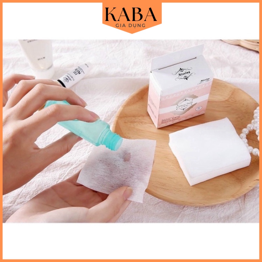 Hộp Bông Trang Điểm Dùng Để Đắp Toner Cotton Pads 40 Miếng Mỏng KABA