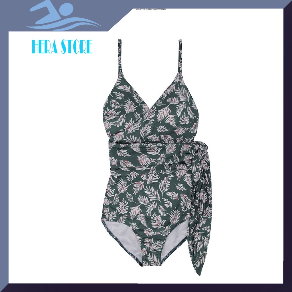 Bikini tắm biển một mảnh lá xanh, buộc eo STORE HERA BKN08