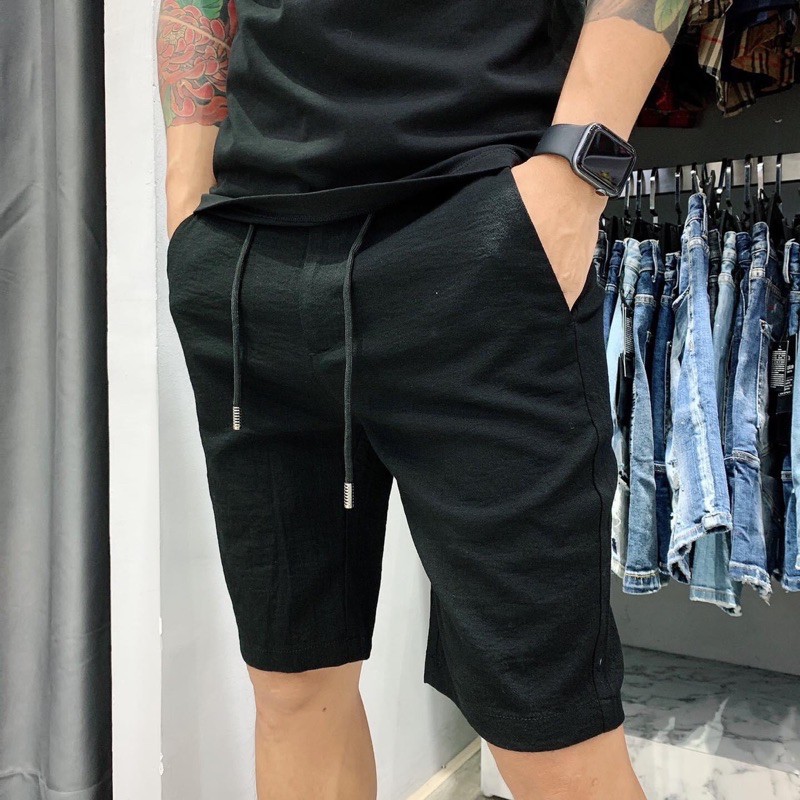 Quần Short Đũi Nam Chất Thoáng Mát Dáng Trẻ Trung