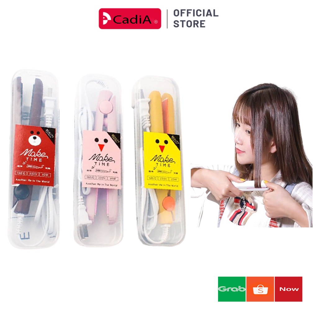 Máy uốn duỗi tóc mini 2in1 máy là tóc tạo kiểu làm mái mức nhiệt cao ép tóc nhanh thẳng vào nếp đẹp