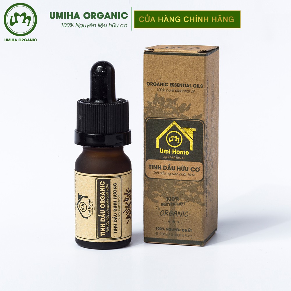 Tinh dầu Đinh Hương hữu cơ UMIHA nguyên chất | Clove Essential Oil 100% Organic 10ml