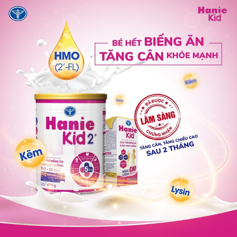 Sữa Hanie kid số 2+ 900g