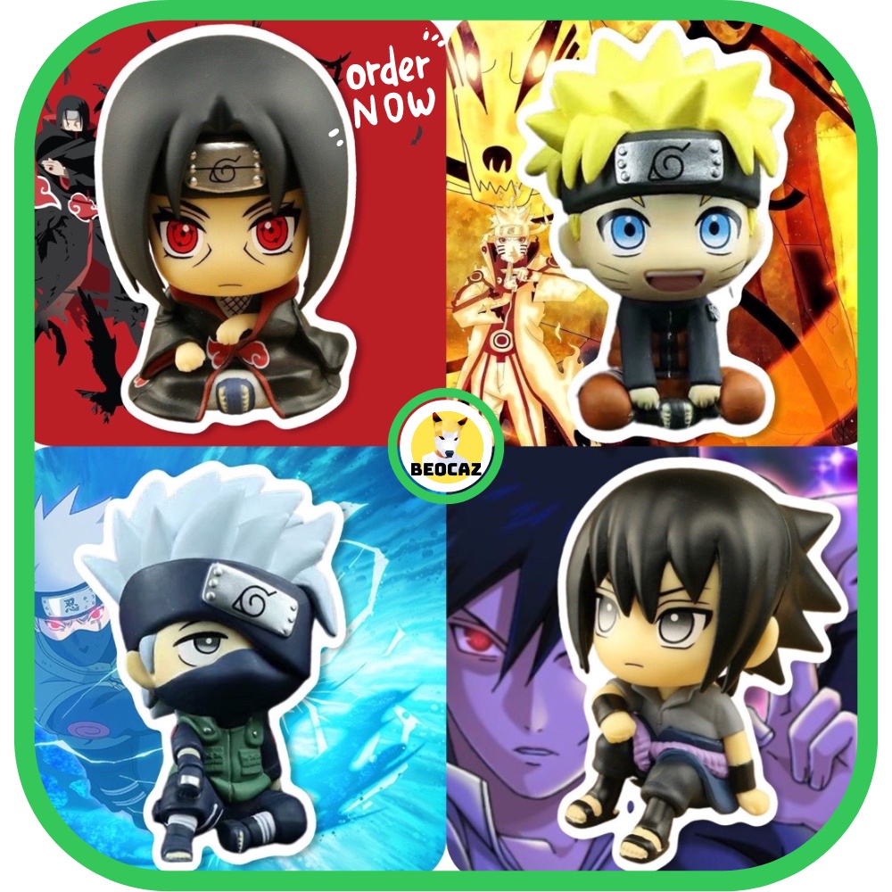 Mô Hình Naruto Kakasi và Itachi Sasuke nhà Uchiha mẫu chibi trang trí trưng bày mẫu to để bàn - Beocaztiệm Đồ chơi