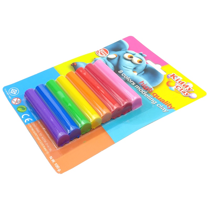 Đất Nặn 100g 8 Màu - Kiddy Clay ST-100-8