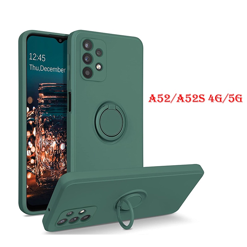 Ốp Điện Thoại Silicon Có Giá Đỡ Dạng Nhẫn Cho Samsung S22 Plus S22 Ultra S21 FE A52s A52