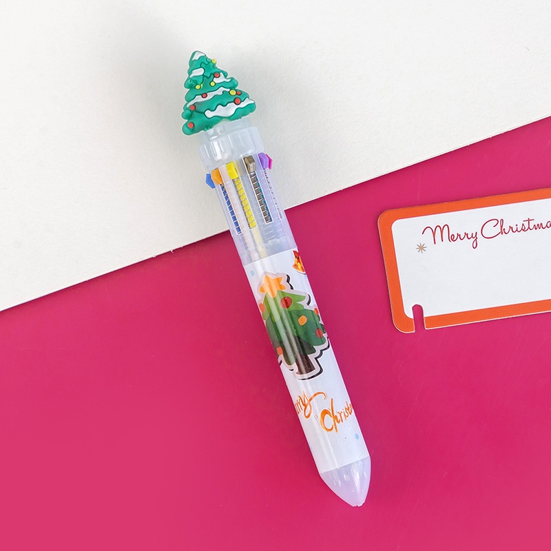 Bút bi nhiều màu Noel cute dễ thương cao cấp viết đẹp quà tặng học sinh NATO BB46