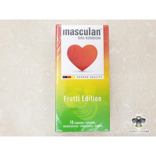 Bao cao su Masculan Frutti Edition 3 hương vị trái cây hộp 10 chiếc