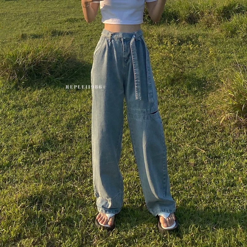 [ẢNH THẬT ĐỘC QUYỀN REPLEI1986] Quần jeans 108 dáng suông, ống rộng