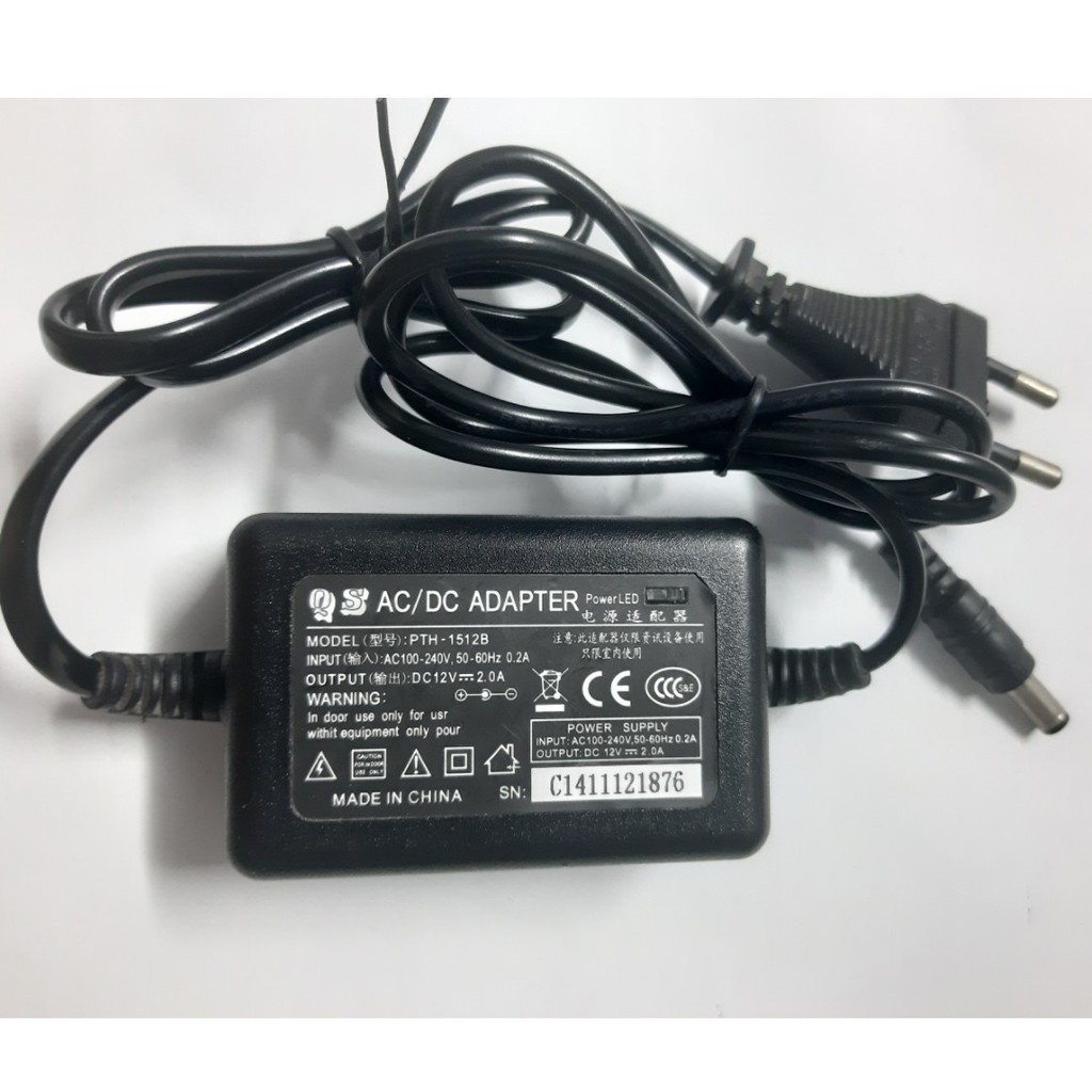 Sạc Adapter 12V-2.0A dùng cho camera, modem wifi, ... PTH-1512B