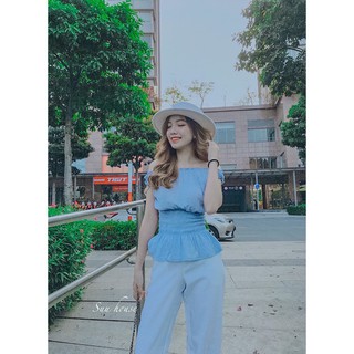 SÉT ÁO NHÚN PHỐI QUẦN:cherry_blossom::cherry_blossom:  Hè nóng bức mà đi đâu làm gì cũng quện nguyên set như này chỉ có