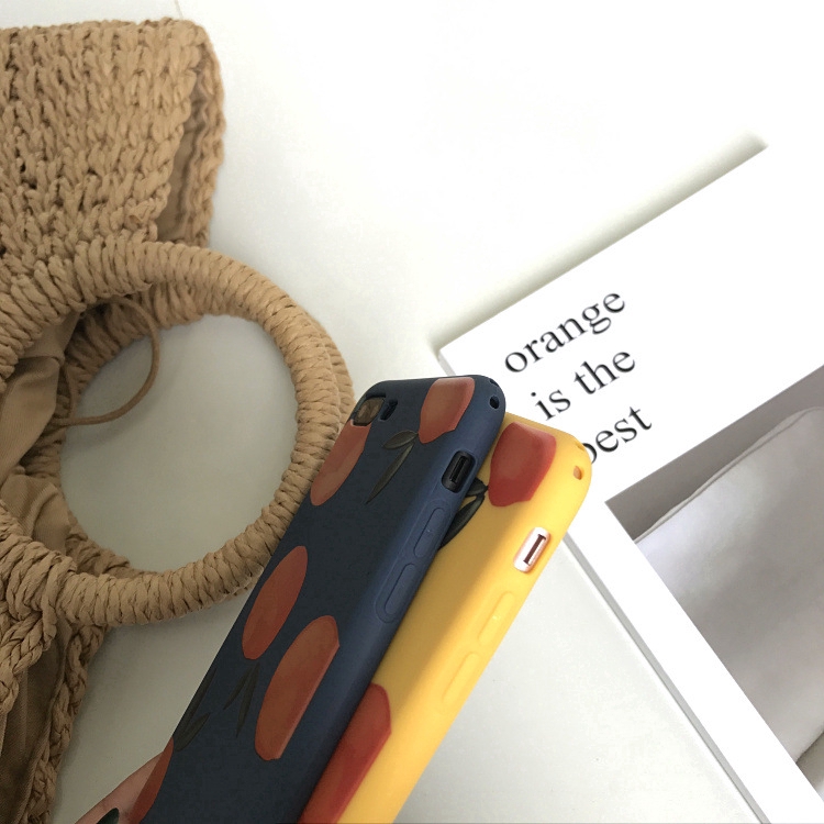 Ốp Điện Thoại Dẻo Họa Tiết Trái Cam Cho iPhone 14 13 12 11 ProPromax XS XR XSmax 7 8 + 7Plus 8Plus Plus SE 2020