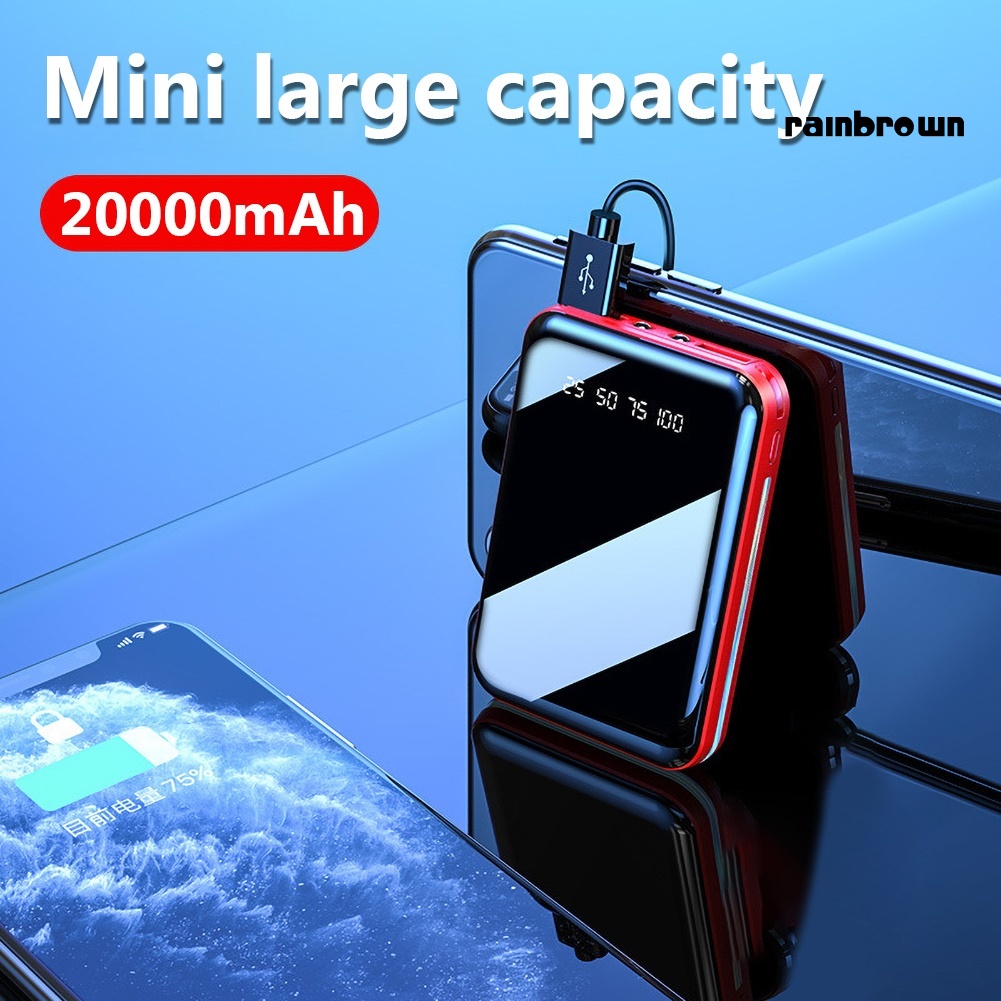 Sạc Dự Phòng 10000 / 20000mah Có Đèn Led Và Gương Soi