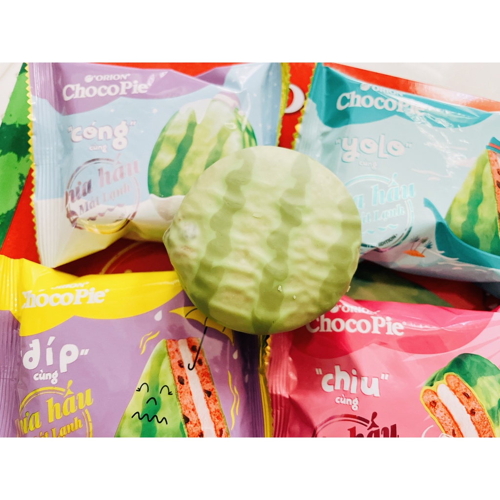 BÁNH CHOCOPIE ORION VỊ DƯA HẤU - HỘP 12 CÁI