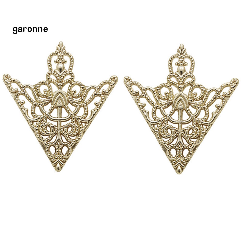 GA_1Pair Unisex Fashion Hollow Geometric Flower Brooch Pin Suit Tie Hat Scarf Badge