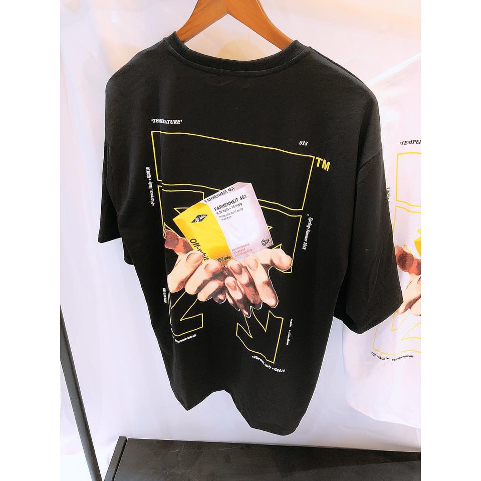 Áo Off-White Hộp thuốc - Áo phông Off White Hand bàn tay 3D chất đẹp - Tee OffWhite Unisex siêu sale