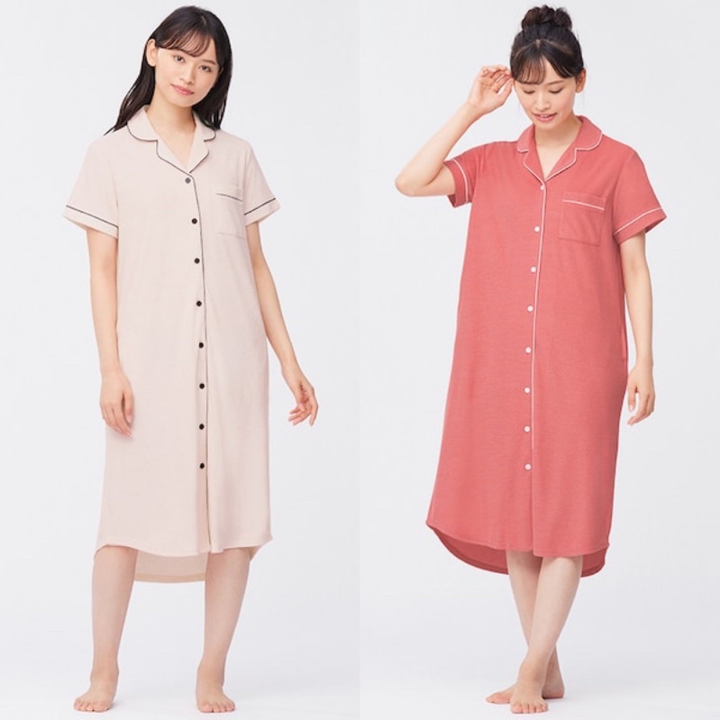 Váy ngủ ngắn tay pyjama nữ dòng Tomato Blend dễ thương của GU - Nhật Bản