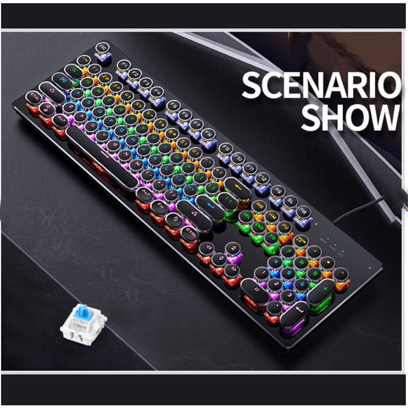 Bàn phím cơ Coputa Bàn phím máy tính laptop gaming Full LED RGB ZK-4