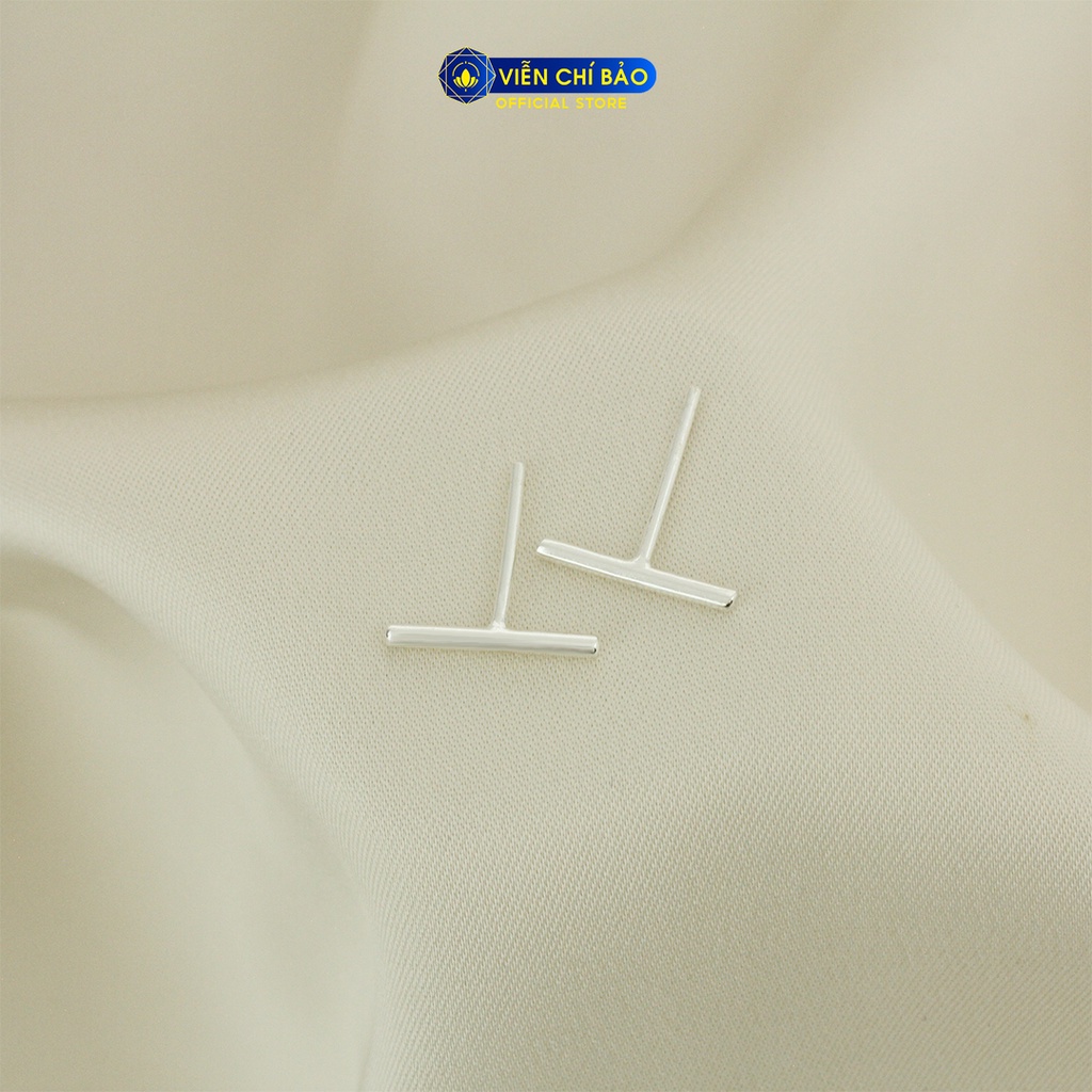 Bông tai bạc nữ thanh dài chất liệu bạc 925 thời trang phụ kiện trang sức Viễn Chí Bảo B400762