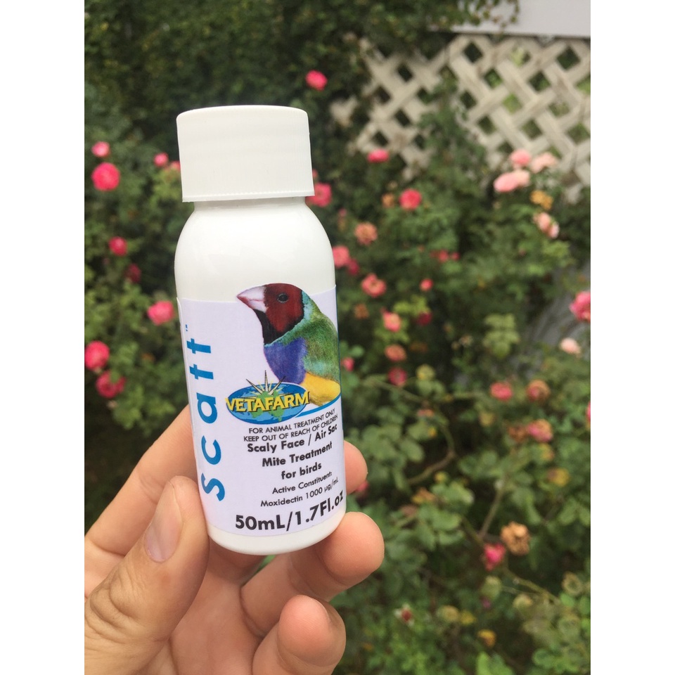 Scatt phòng khò khè, nấm chân cho chim hàng Vetafarm / Úc chai 50ml