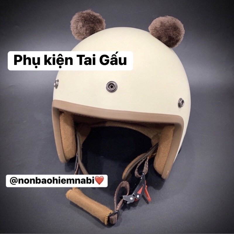Phụ kiện tai gấu mũ bảo hiểm (1cặp ) Gắn trên mọi loại nón