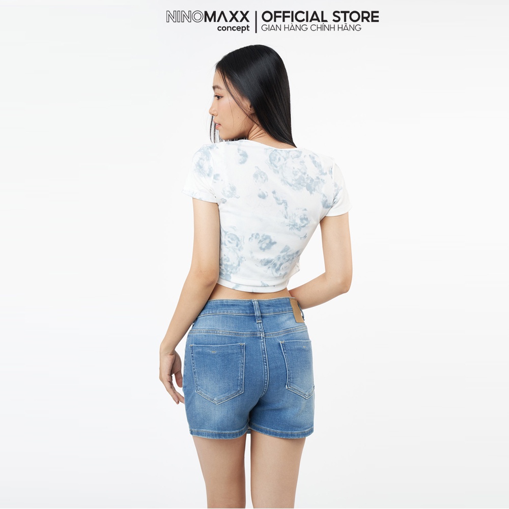 SWEET SIXTEEN Áo croptop Nữ tay ngắn 100% chất Poly 2101034